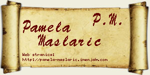 Pamela Maslarić vizit kartica
